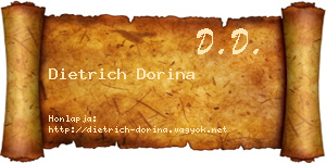 Dietrich Dorina névjegykártya